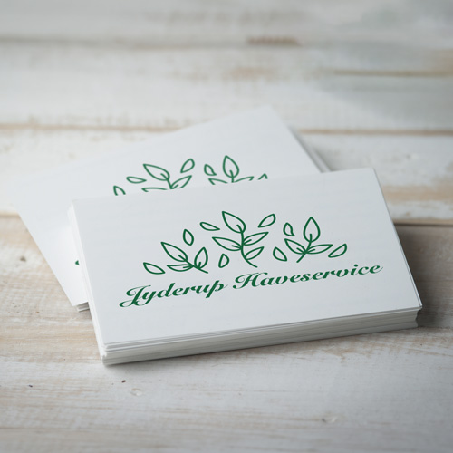 Design af logo og visitkort, til Jyderup Haveservice.